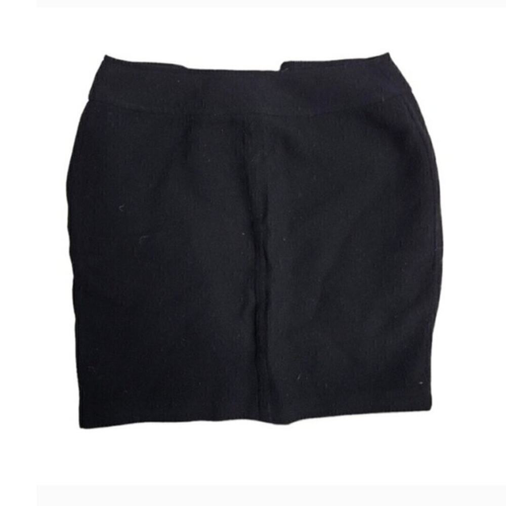 valentino Vintage Black Pencil Skirt Made Italy Formal Basic Collection Wool